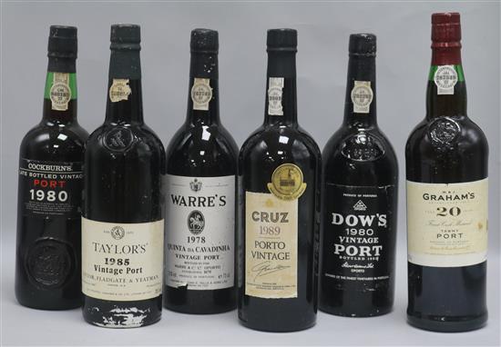 Six assorted Ports.